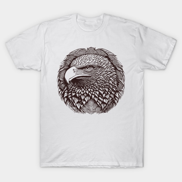 Eagle Monochrome T-Shirt by Deniz Digital Ink